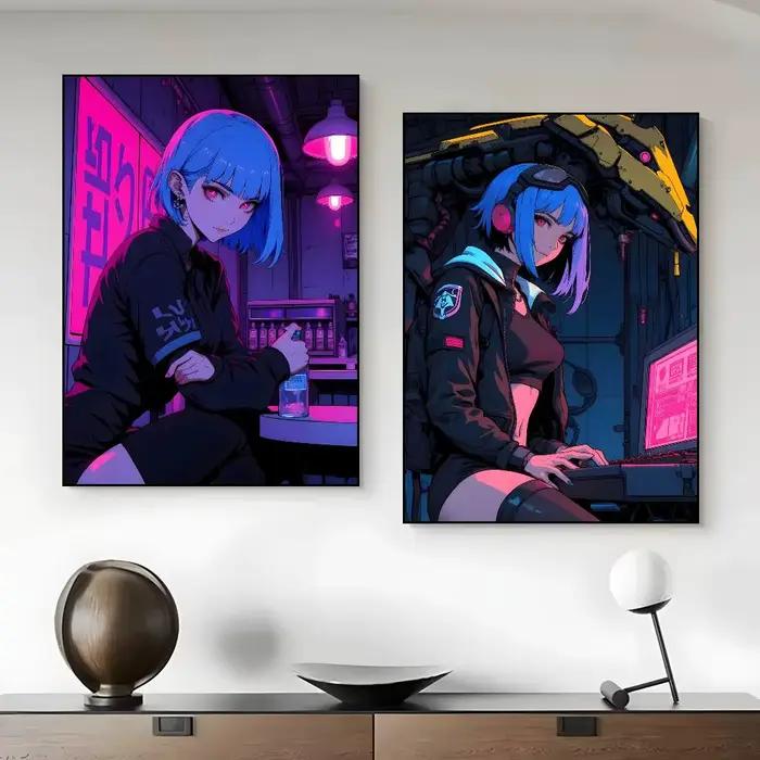 Poster artistique cool Cyberpunk Girl