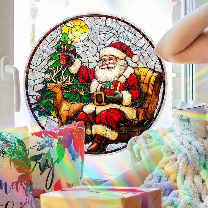 Autocollant électrostatique pour arbre de noël