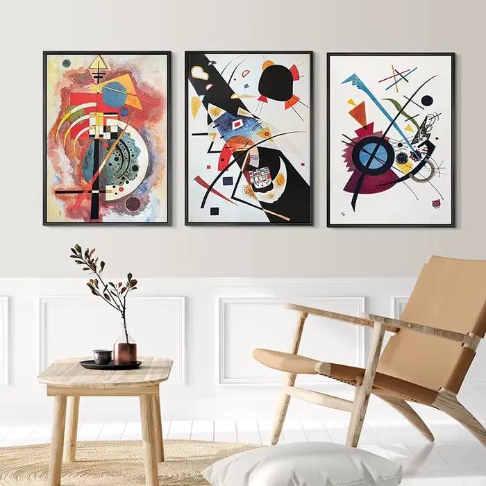 Wassily Kandinsky-Affiche de Décomposition Géométrique Rétro en Toile