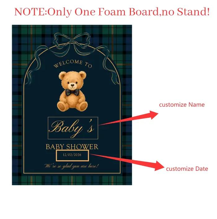 Panneau de bienvenue personnalisable pour baby shower