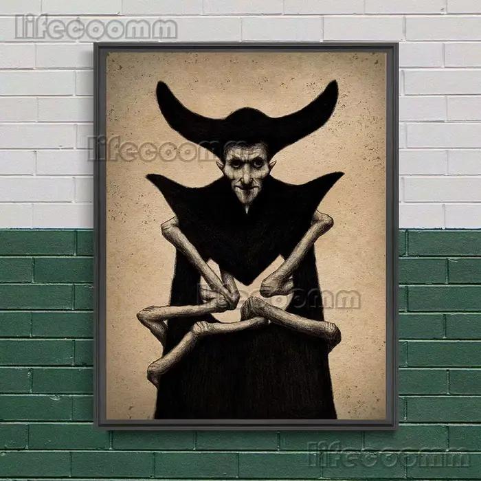 Affiche d'art du mauvais esprit et du diable Terrible