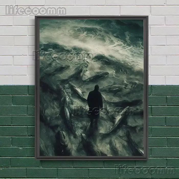 Toile d'art mural Vintage plage des morts et terre de rien