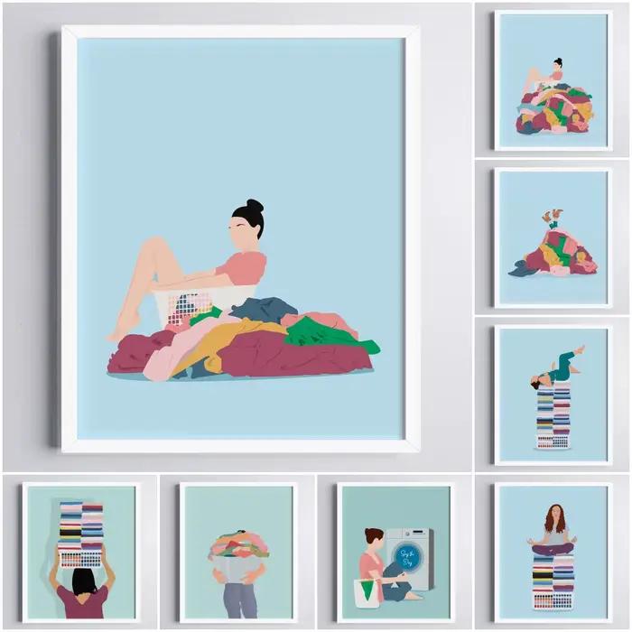 Impression d'art de couleurs pastel flottant sur toutes les couleurs