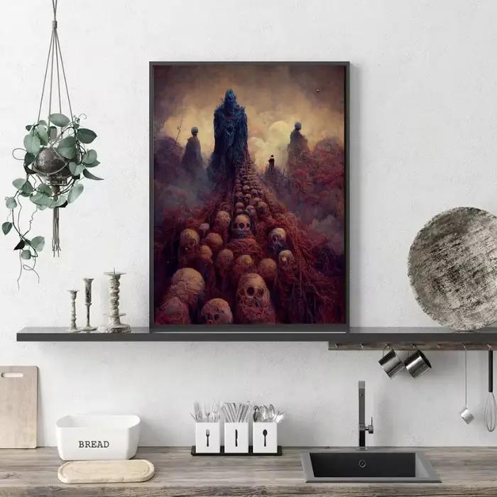 Pologne artiste Zdzislaw Beksinskis œuvres d'art affiche esthétique sombre surréalisme toile peinture mur Art pour salon décor à la maison
