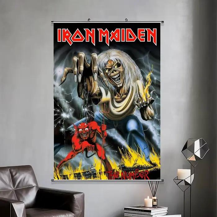 Affiche I-iron Maiden-s, affiches rétro de qualité HD, décoration murale pour la maison, autocollante