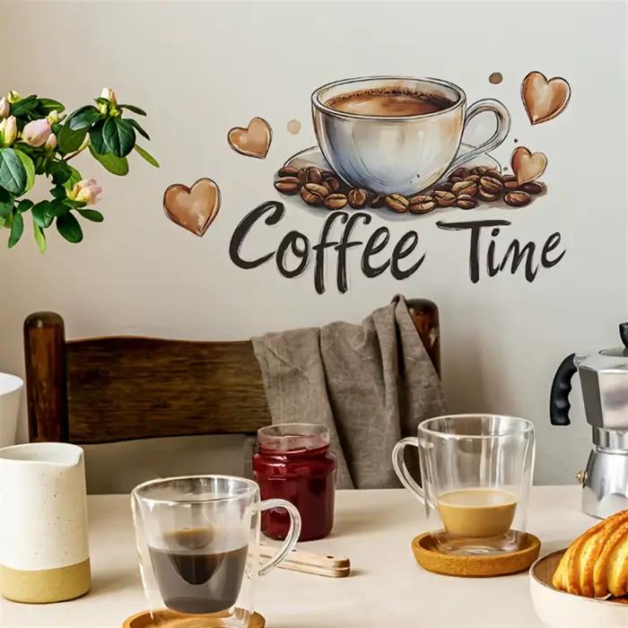 Autocollants muraux de tasse à café