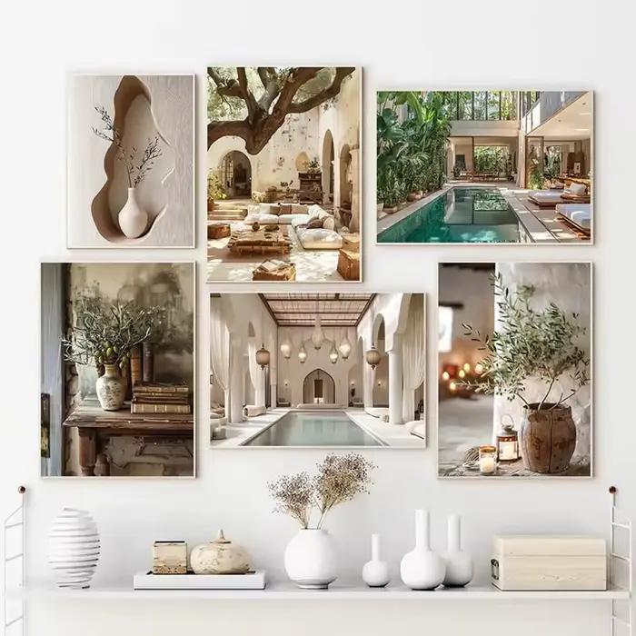 Peinture sur toile avec Branches d'olivier
