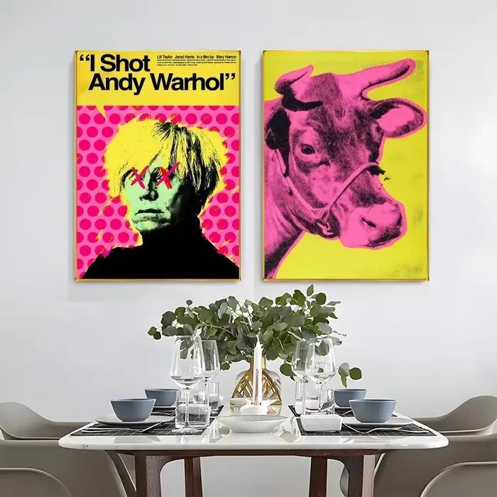 A-Andy W-Warhol-Affiche imprimée sur toile HD