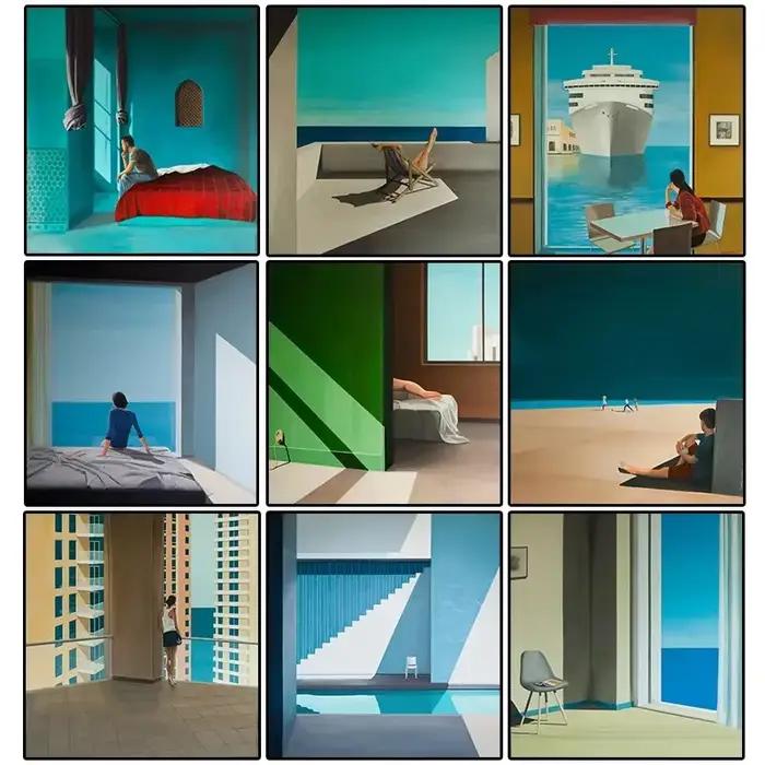 Affiche de toile de paysage abstrait