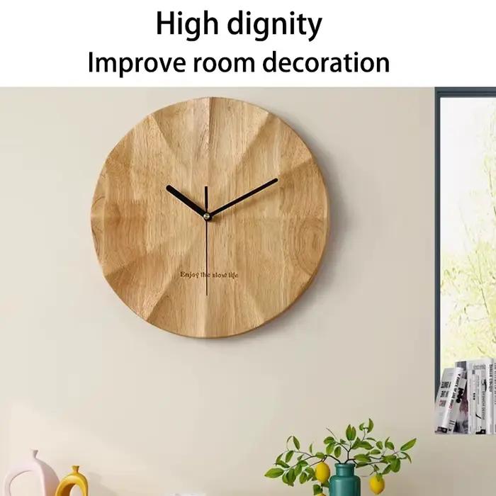Horloges murales nordiques horloge murale en bois silencieuse