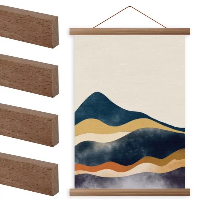 4 pièces cadre magnétique bricolage cadres d'affiche en bois