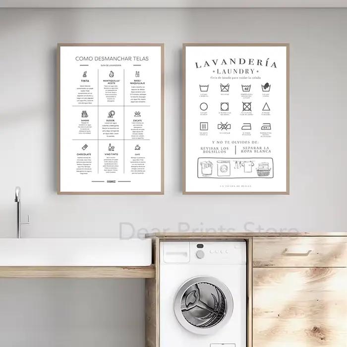 Toile d'art mural pour buanderie espagnole