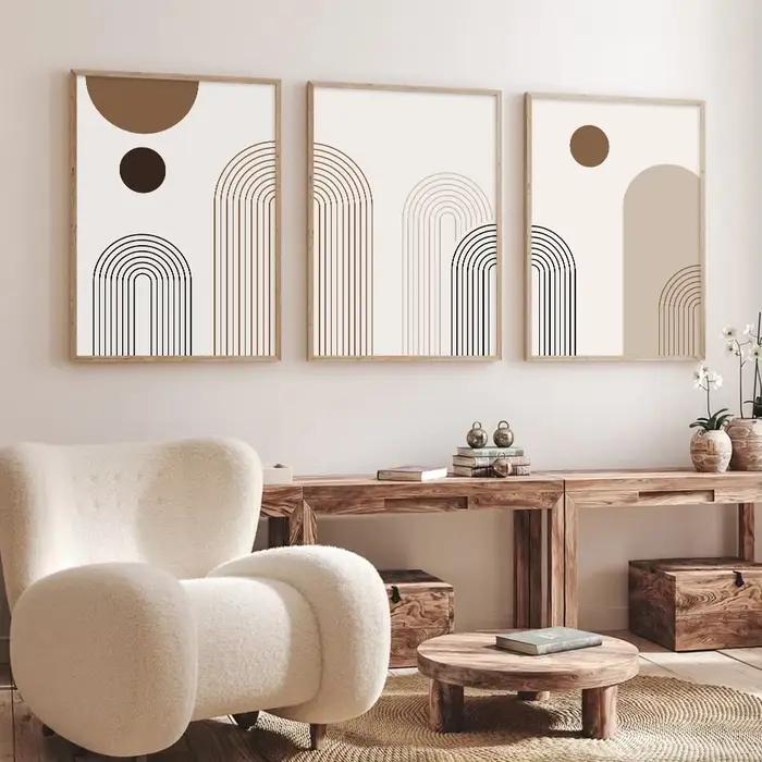 Toile d'art mural esthétique abstrait scandinave