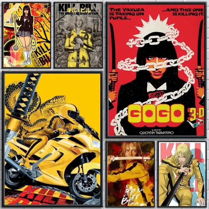 Kill Bill film Cool peinture calligraphie impression HD toile personnalisée murale Art affiche Photos pour salon décor à la maison