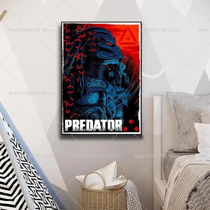Affiche de film d'horreur classique Predator, autocollant en papier auto-adhésif, art étanche, café, bar, décoration murale de chambre, 1 pièce