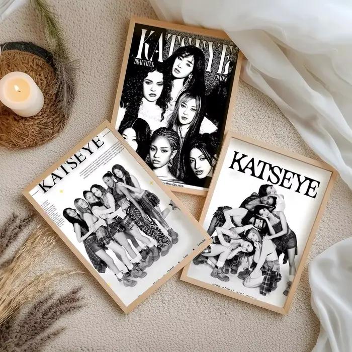 Peinture murale K-Katseye de la groupe K-Pop coréen
