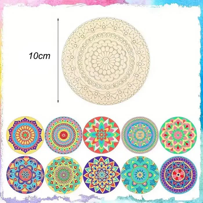 Peinture de Mandala en bois
