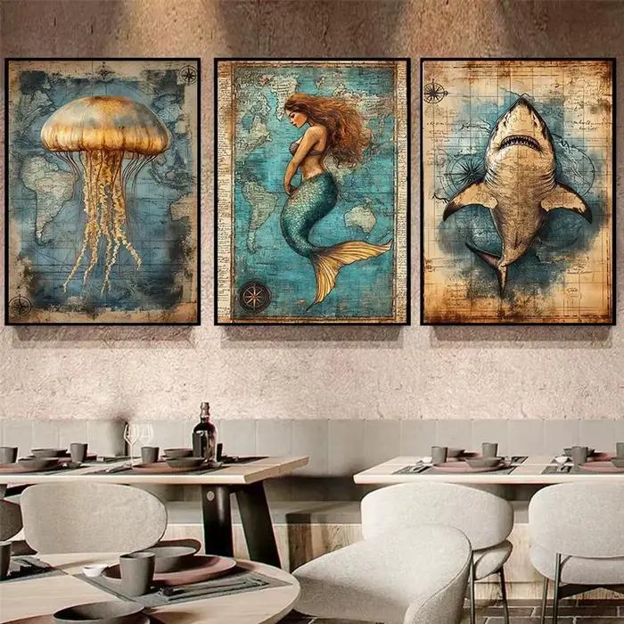 Affiches nautiques vintage pour salon