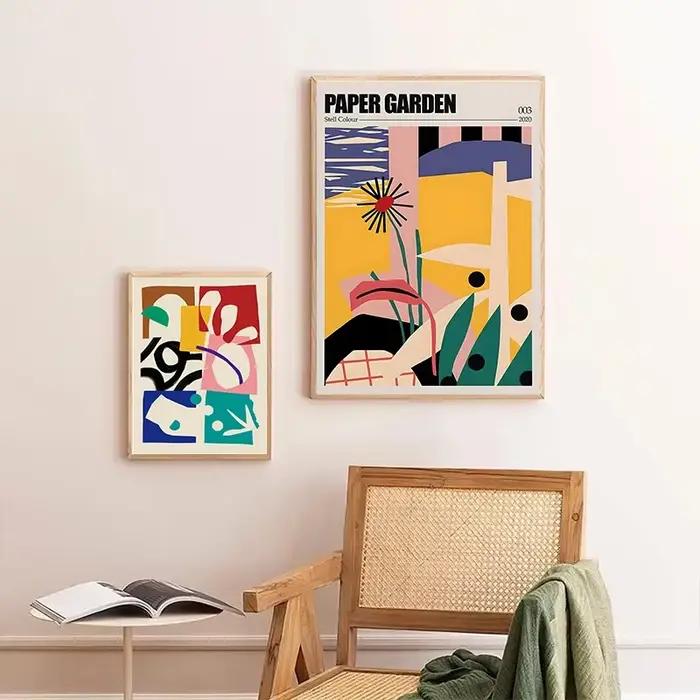 Affiches et imprimés tendance Koi abstraits japonais, peinture sur toile classique Vintage, tableau d'art mural pour décoration de chambre moderne et de maison