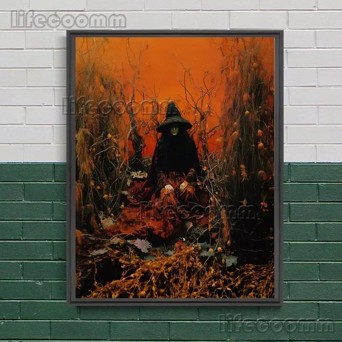 Sorcière d'automne dans les bois
