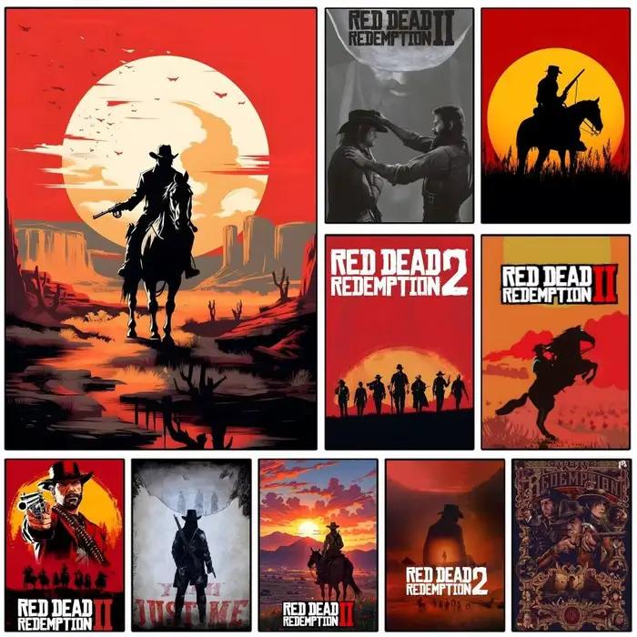 Affiches de dessins animés classiques R-Red D-Dead R-Redemption