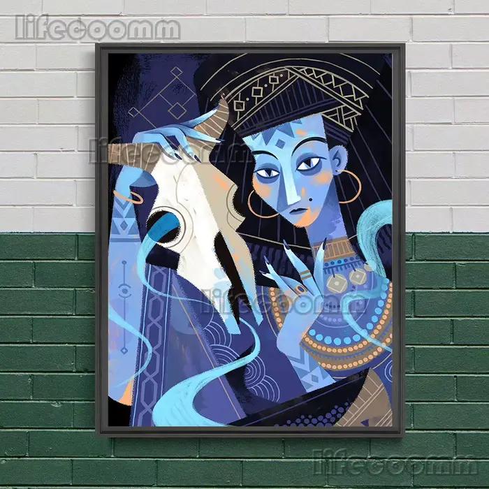 Peinture sur toile d'art mural de personnages slaviques