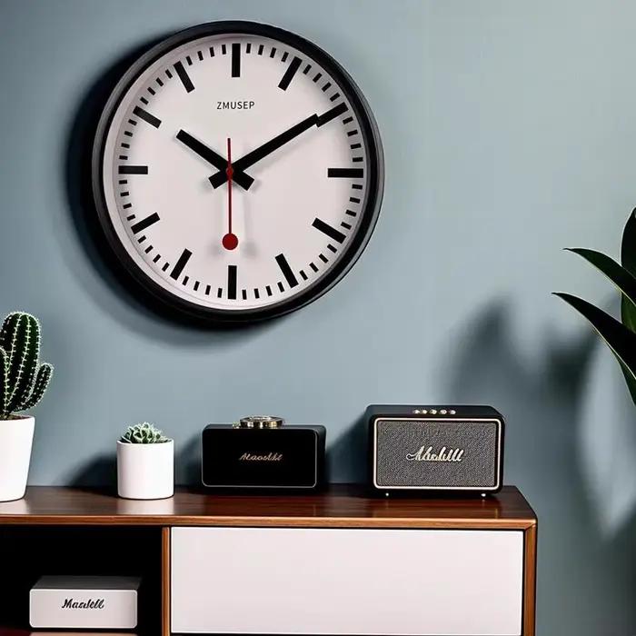 Horloge murale en métal de luxe