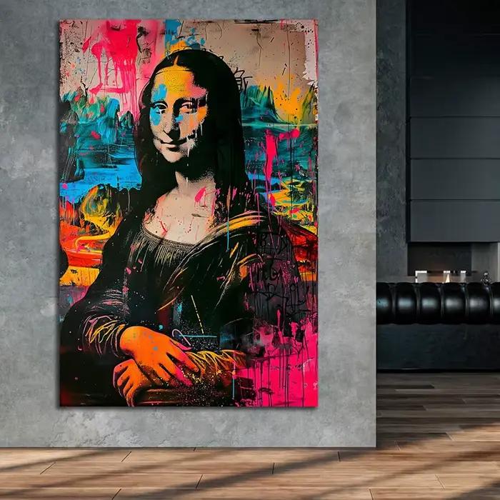 Mona Lisa Pop Art Print Graffiti Canvas Poster