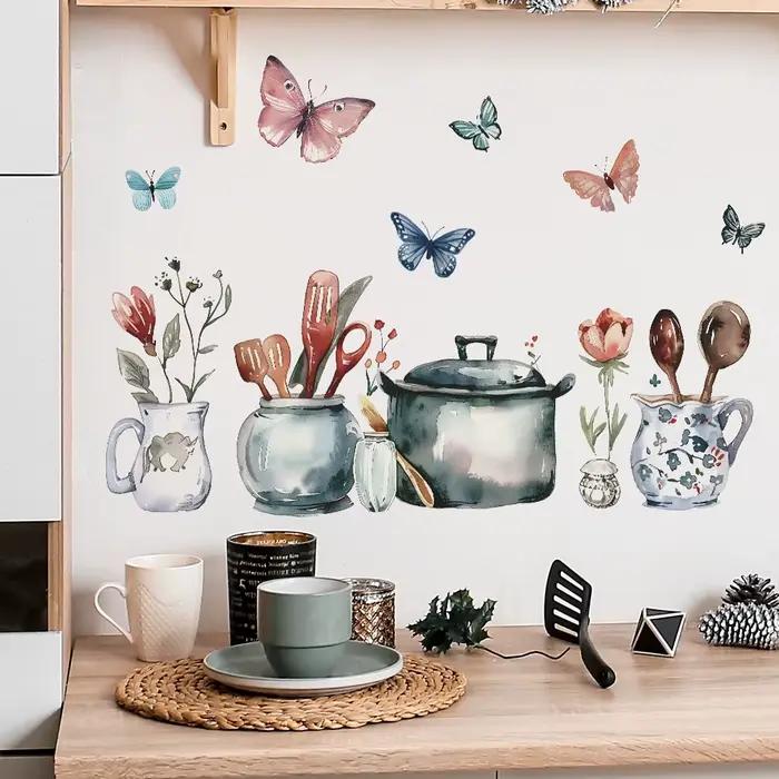 Autocollant mural à motif de papillon