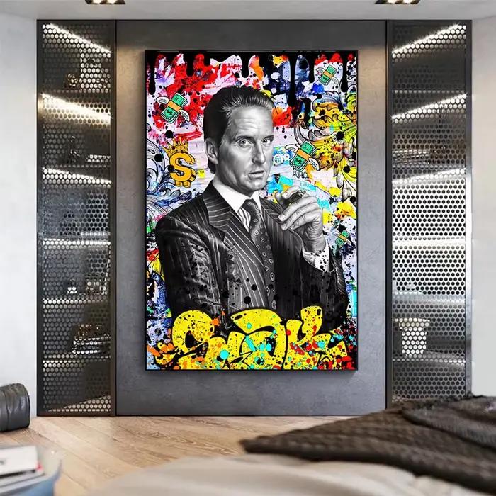Graffiti Pop œuvre célèbre Portrait toile peinture affiches rue mur Art photo pour salon décoration de la maison