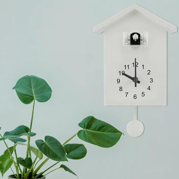 Horloge murale coucou avec maison d'oiseau Chimer