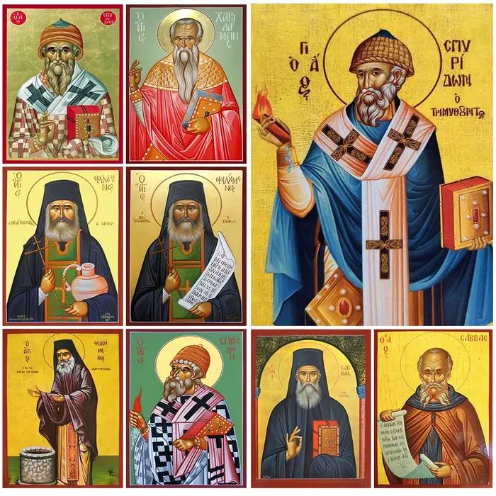 Toile d'Art Mural Vintage de Saint Byzantin