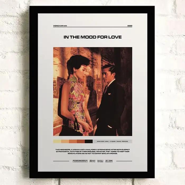 Peinture sur toile de film classique de la série Wong Kar-wai