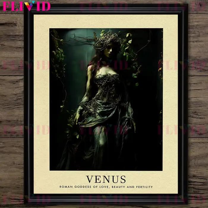 Mythologie grecque déesse nordique Vintage mur Art toile peinture