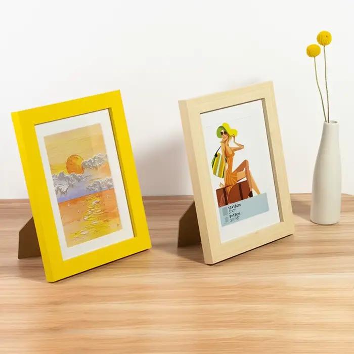 Cadre photo simple et coloré multi-tailles pour dessins