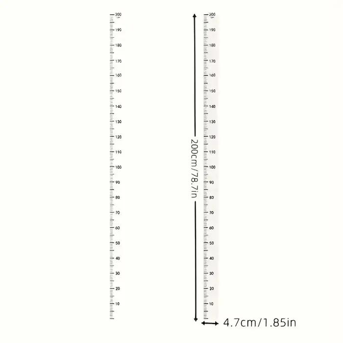 Carte de mesure de hauteur murale de 2 m – Matériau PC durable et facile à lire