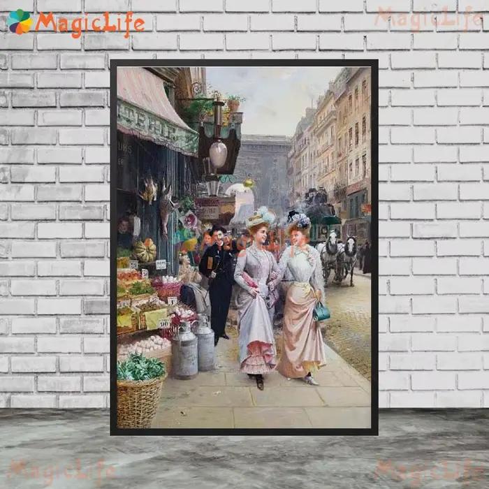 Toile d'art mural avec hérisson de rue parisienne