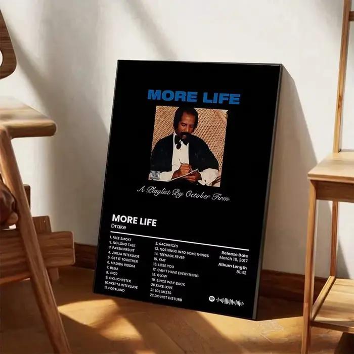 Couverture d'album de musique rétro "More Life"