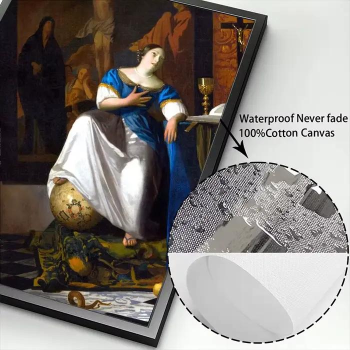 Johannes Vermeer-Affiches imprimées sur toile de coutumes célèbres