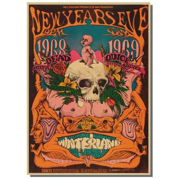 The Doors Jim Morrison-Affiche murale vintage en papier kraft