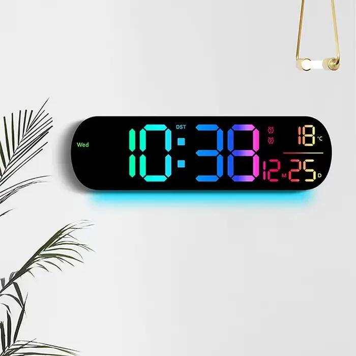 Horloge murale numérique lumineuse LED