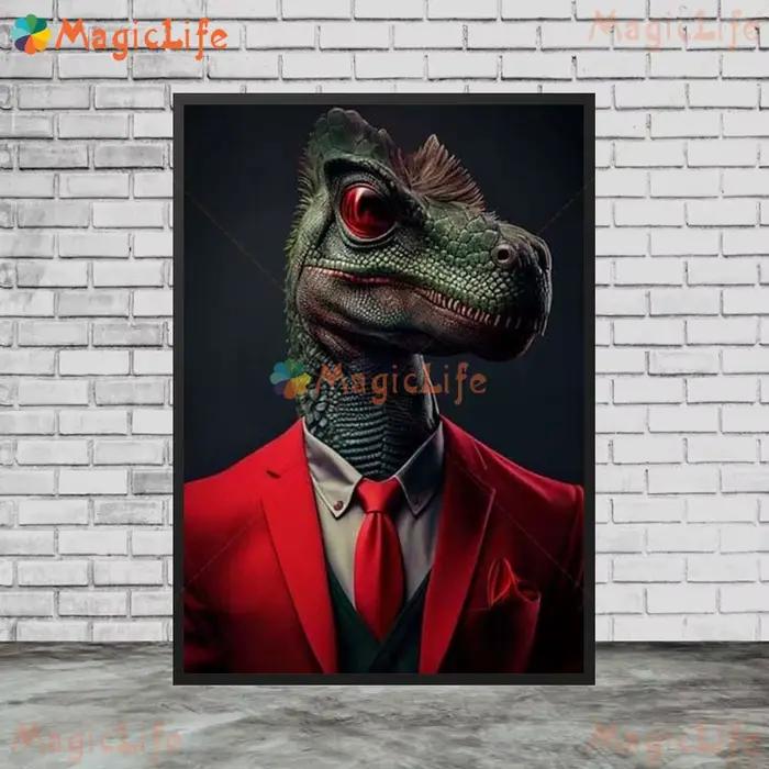 Affiche murale avec chat drôle en costume