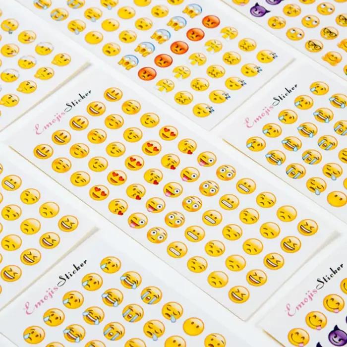 Ensemble d'autocollants encourageants pour Mobile Emojis Cartoon Smiley