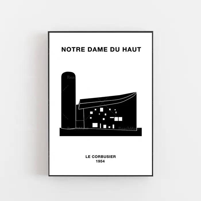 Affiches architecturales Bauhaus Ludwig Mies Van Der Rohe