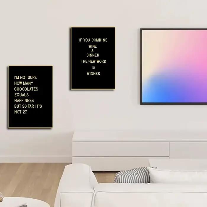 Affiche murale de texte de motivation sans cadre