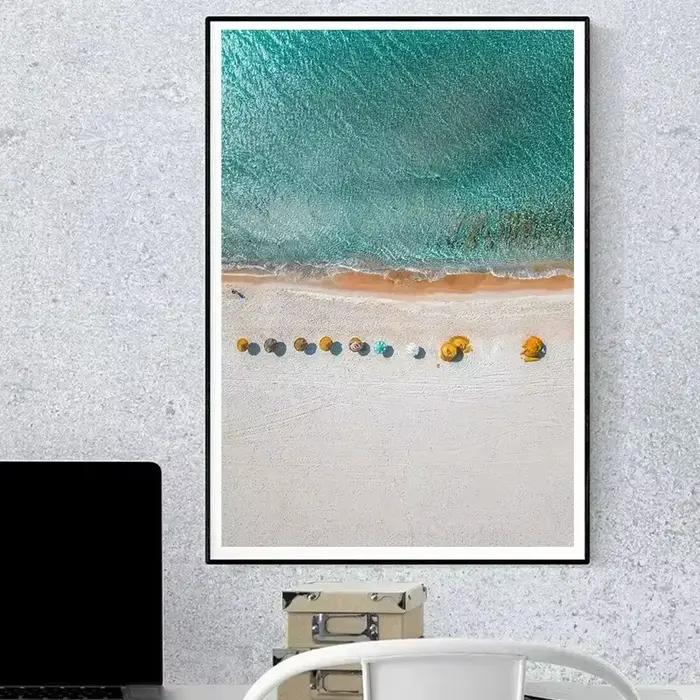 Toile de peinture de paysage marin de plage