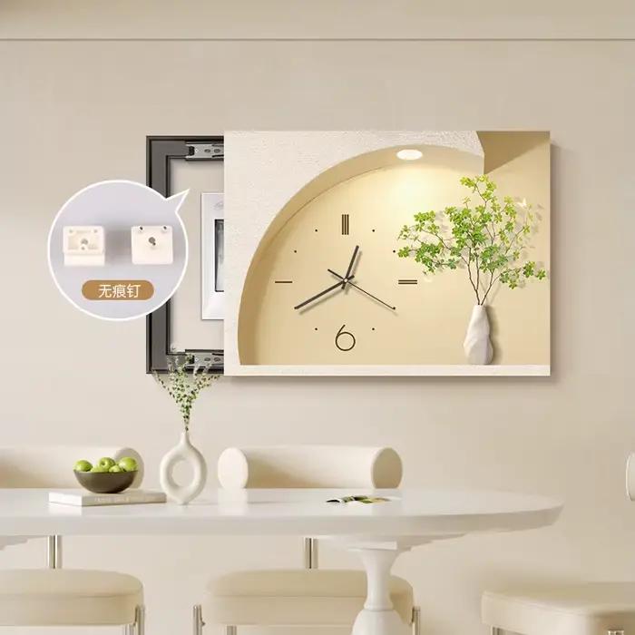 Peinture décorative de boîte de compteur électrique avec horloge