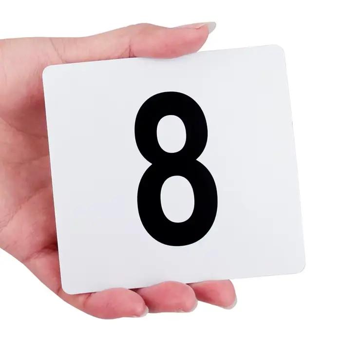 Numéros de Table blancs en PVC, signes de mariage, Restaurant, café, Bar, cartes de sièges, Identification facile pour carte de Table de Restaurant en Pvc, 1-100