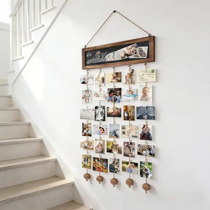 Nouveaux clips photo en bois à suspendre