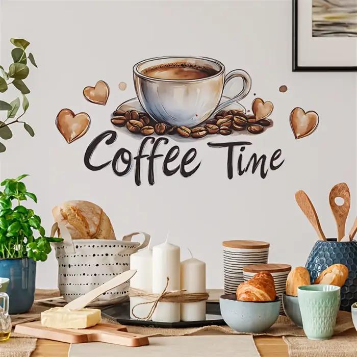 Autocollants muraux de tasse à café